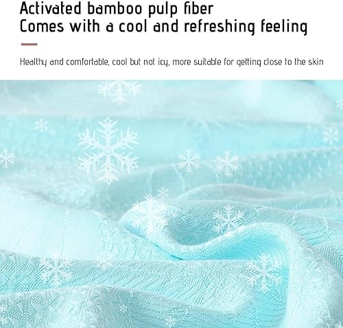Miniatura 4 de Mantas de hielo de verano, manta de hielo para personas que duermen con calor y sudores nocturnos, manta de aire acondicionado, manta ligera ultra