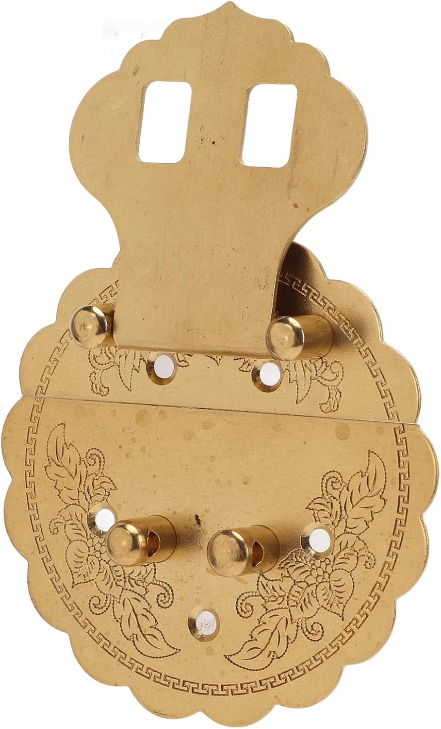 Brass Hasp Buckle Lock, Retro Design Metal Lock with Rust Resistance, 8cm Diameter Cabinet Lock for Wooden Box Jewelry Gift Wine Tool Box