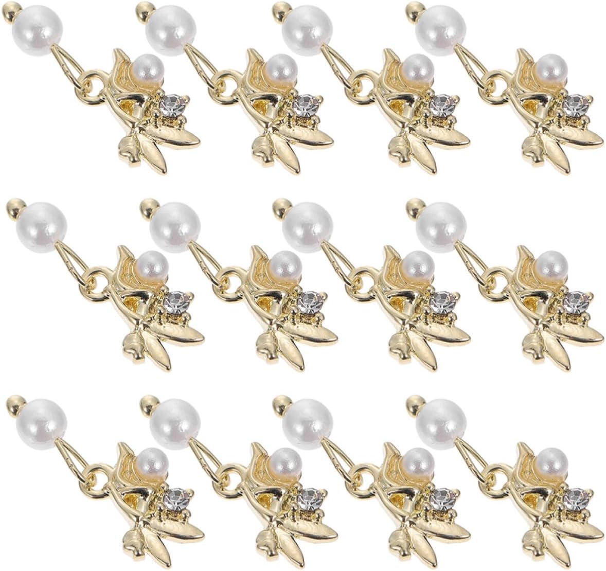 12pcs Artificial Nail Pearl Pendant Decorations for Nails