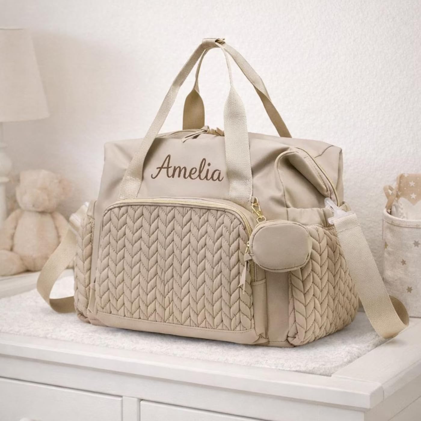Sac de voyage de maternité personnalisé | Sac à langer | Sac multifonction personnalisé | | Sac bébé de grande capacité