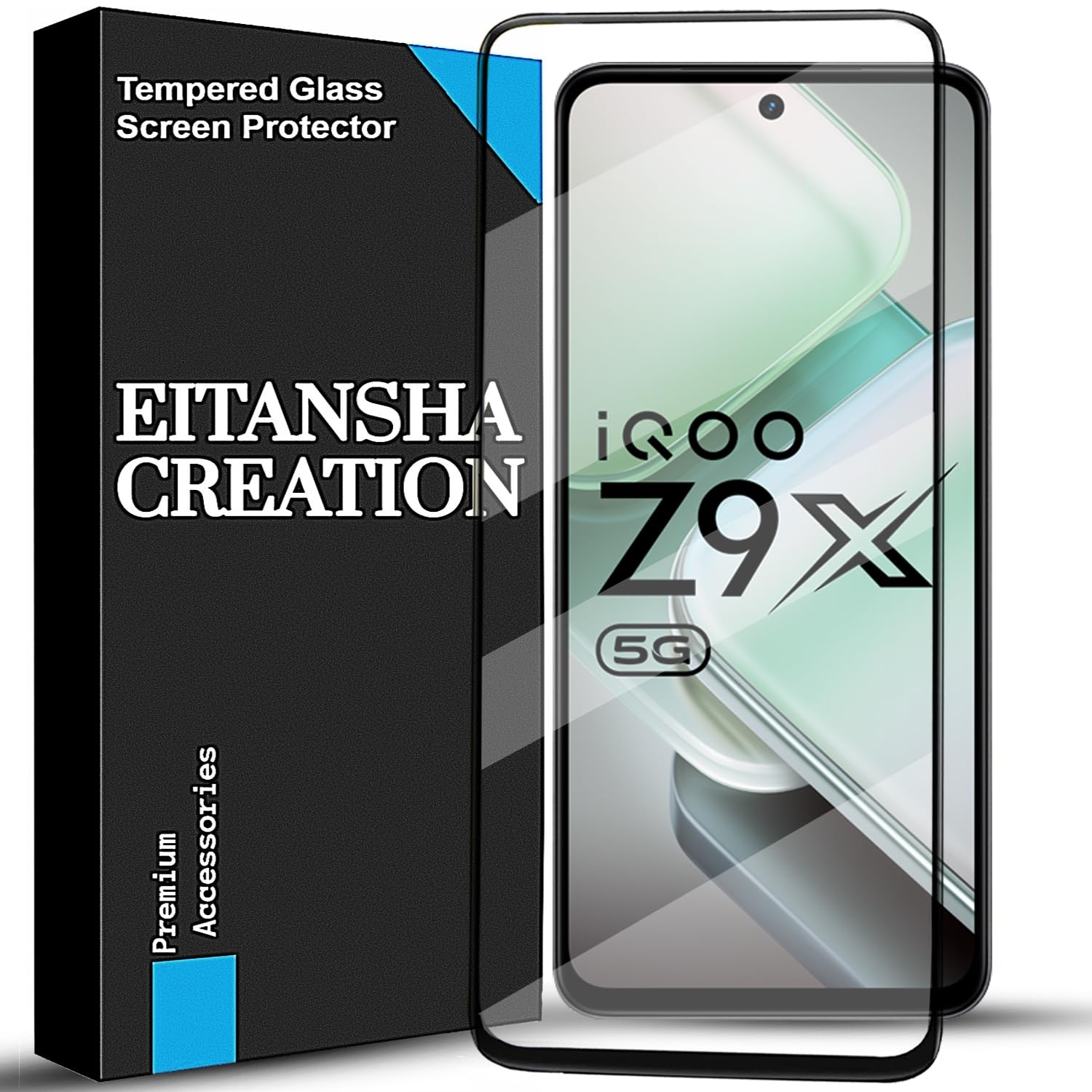 EITANSHA CREATION Edge To Edge Screen Protector Tempered Glass For iQOO Z9X 5G With Easy Self-Installation Kit (B0D4MS6HVN) Amazon Price History, Amazon Price Tracker