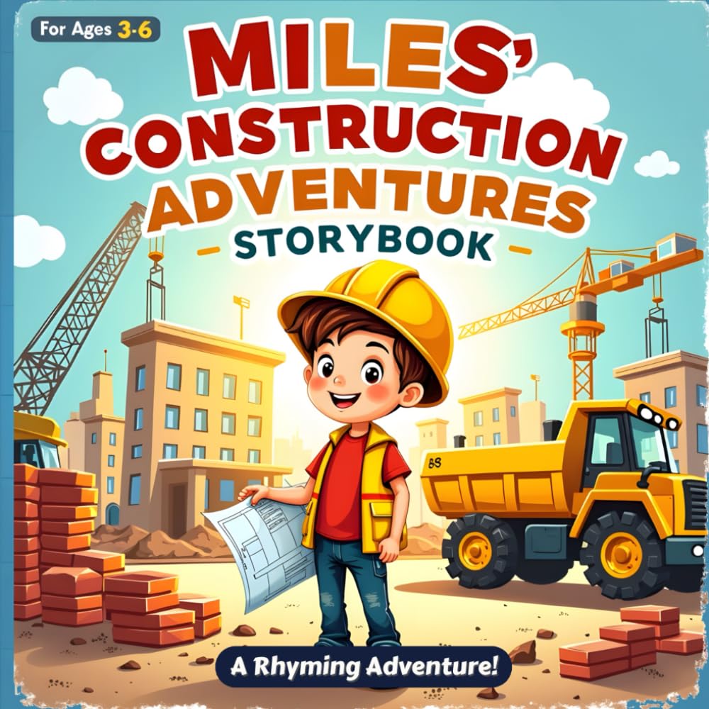 Miles' Construction Adventures Storybook: Big Machines, Teamwork, and Imagination for Kids Ages 3-6 (The Imagination Builders Activity Book Series)