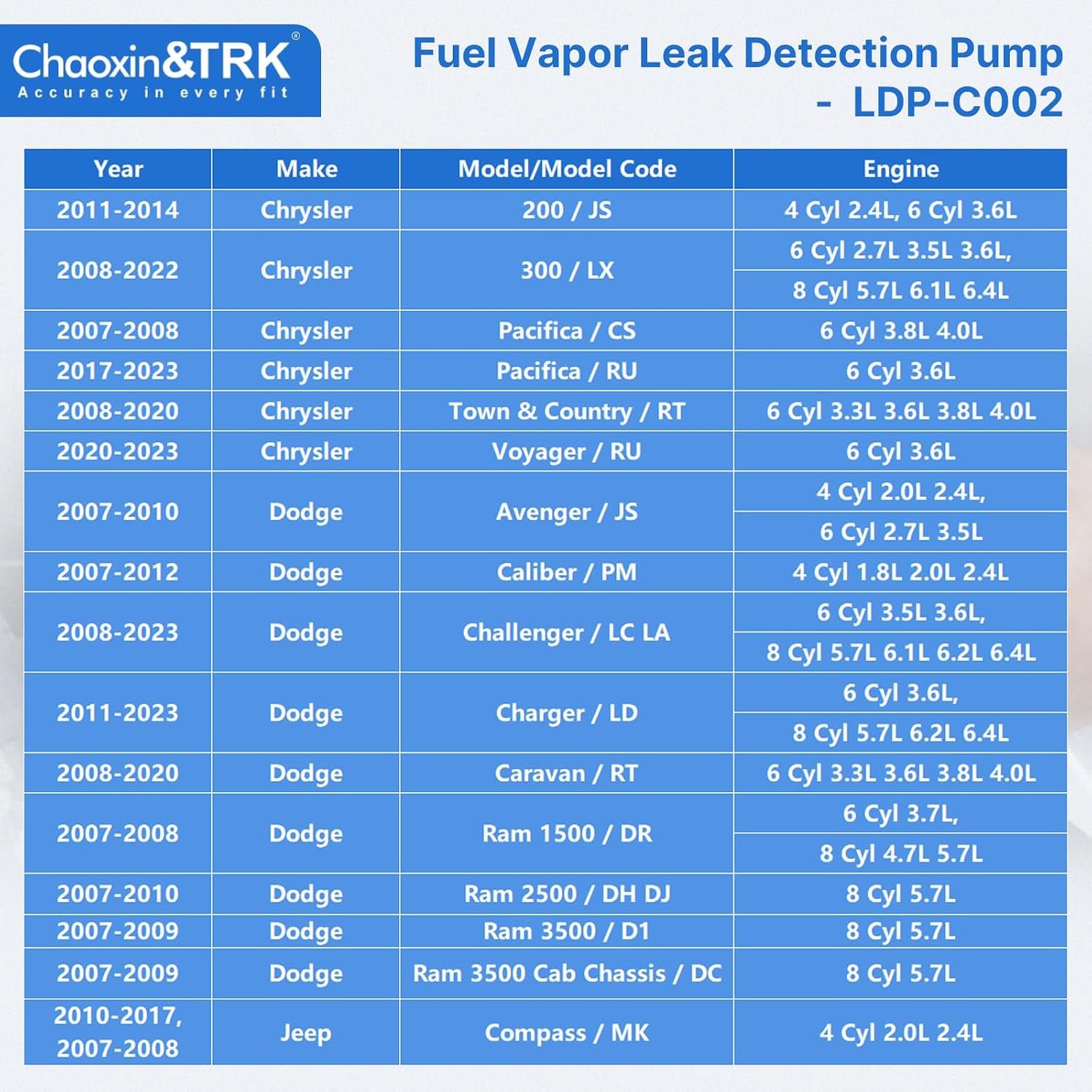 4891685AA 4861962AD Vapor Leak Detection Pump
