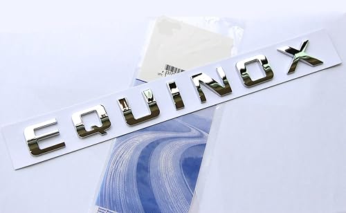 1 placa de identificación de equinoccio cromada OEM 3D, emblema de letras de repuesto brillante para Equinox 23299758