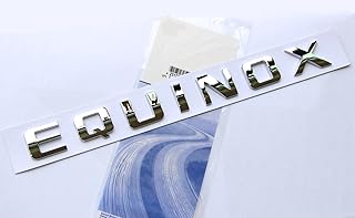 Yoaoo 1x OEM Chrome Equinox Nameplate 3D Logo Letters Emblem Badge Glossy Replacement for Equinox 23299758