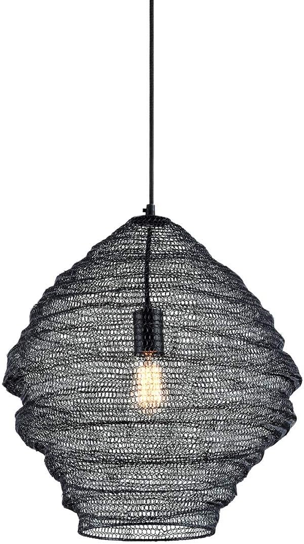 Troy Lighting F6772 Wabi Sabi Pendant, Black 24.00x18.00x18.00