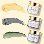 ANAI RUI 3 Pcs Spa Facial Mask Set- Dead Sea Minerals Mud Mask - Turmeric Clay Mask - Green Tea Facial Mud Mask, Blackheads & Oil Control Relaxing Spa Gift Set Self Care for Women Teens 2.5 oz Each
