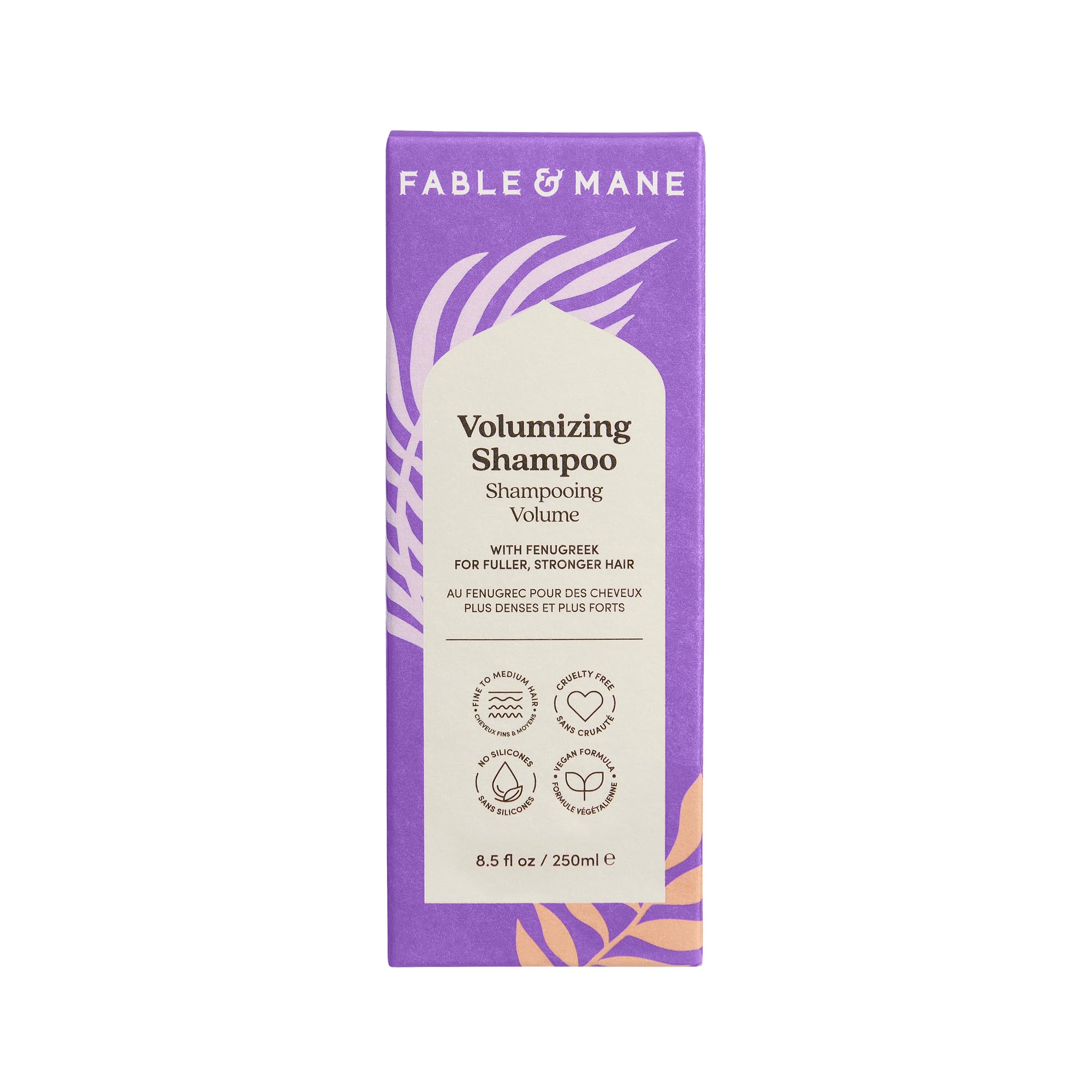 Fable and Mane Volumizing Shampoo for Fine Hair (250 ml). Szampon bez siarczanów, szampon do cienkich włosów, wegański i pozbawiony cruelty-Free Volumising Hair Products - Genuine Fable & Mane Natural