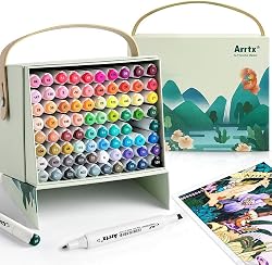 Arrtx ALP Marqueur avec 80 couleurs, marqueurs graffiti à…