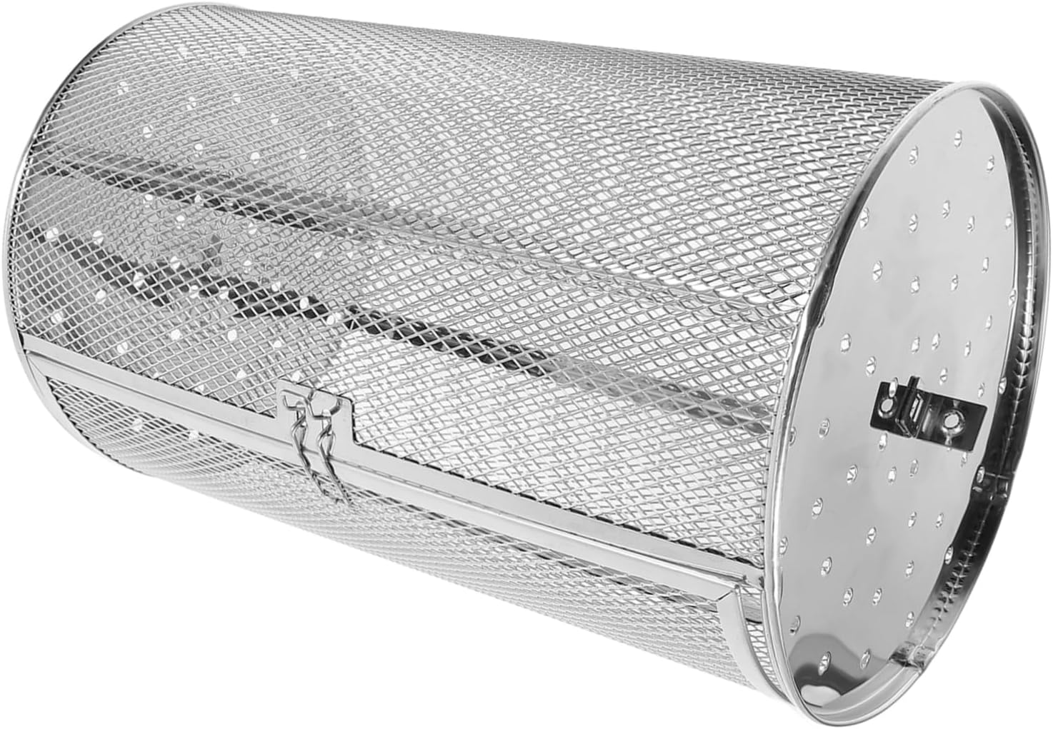 Stainless Steel Rotisserie Basket for Oven and Air Fryer Locking Grill Roaster Cage for Uniform Cooking of Vegetables Kabobs Nuts and Chicken Non Deforming Bbq Grill Accessory