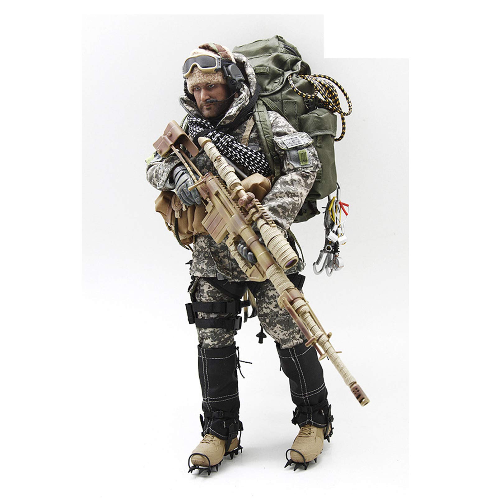 Leying 1/6 Scale Soldier Model Doll Movable Mountain Action Sniper ACU Version Military Character Clothes Accessories