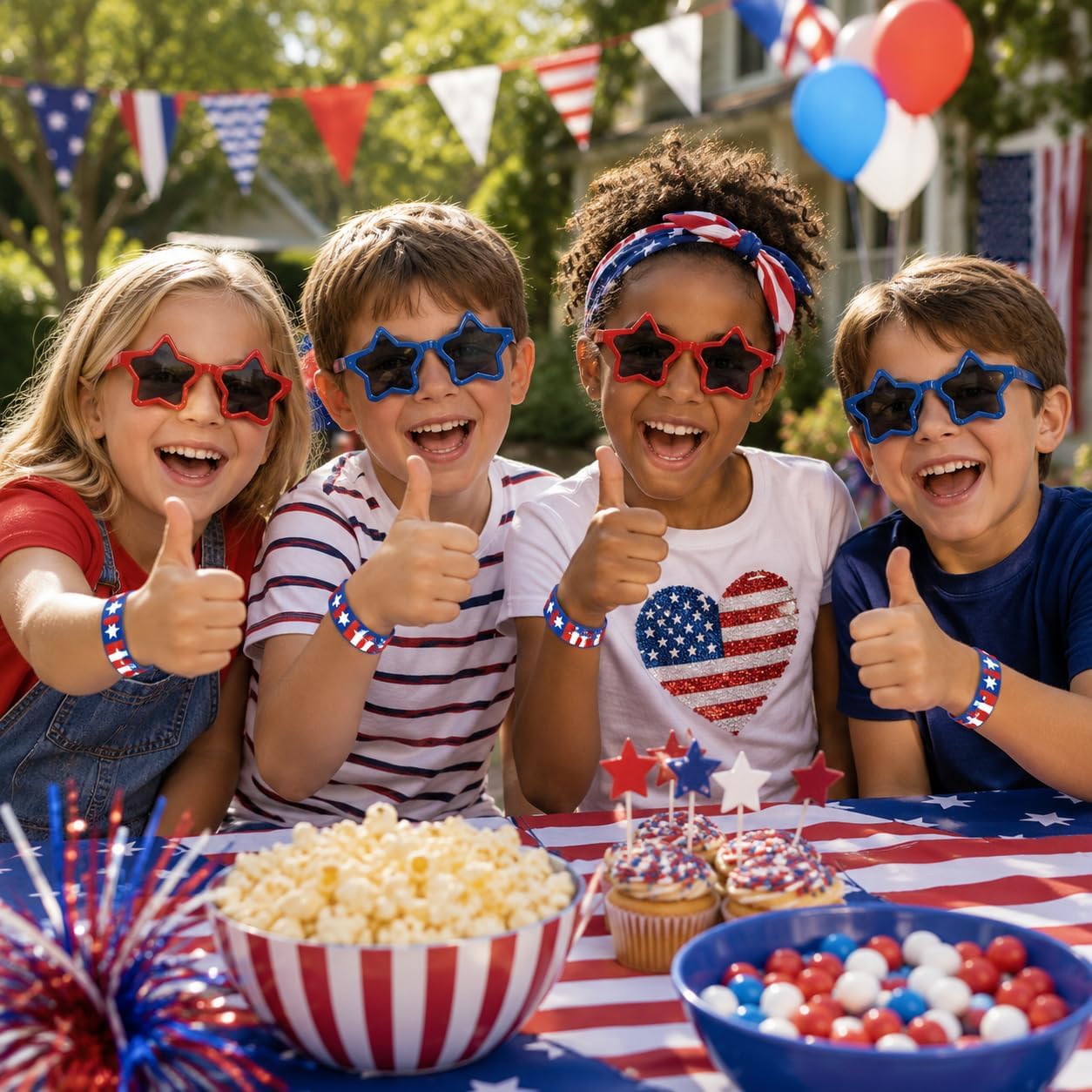 Fun Express Patriotic Tyvek Wristbands for Events (100 Pack) – Red, White, and Blue Stars and Stripes Paper Event Wrist Bands for 4th of July, USA 25, or Summer Party Supplies