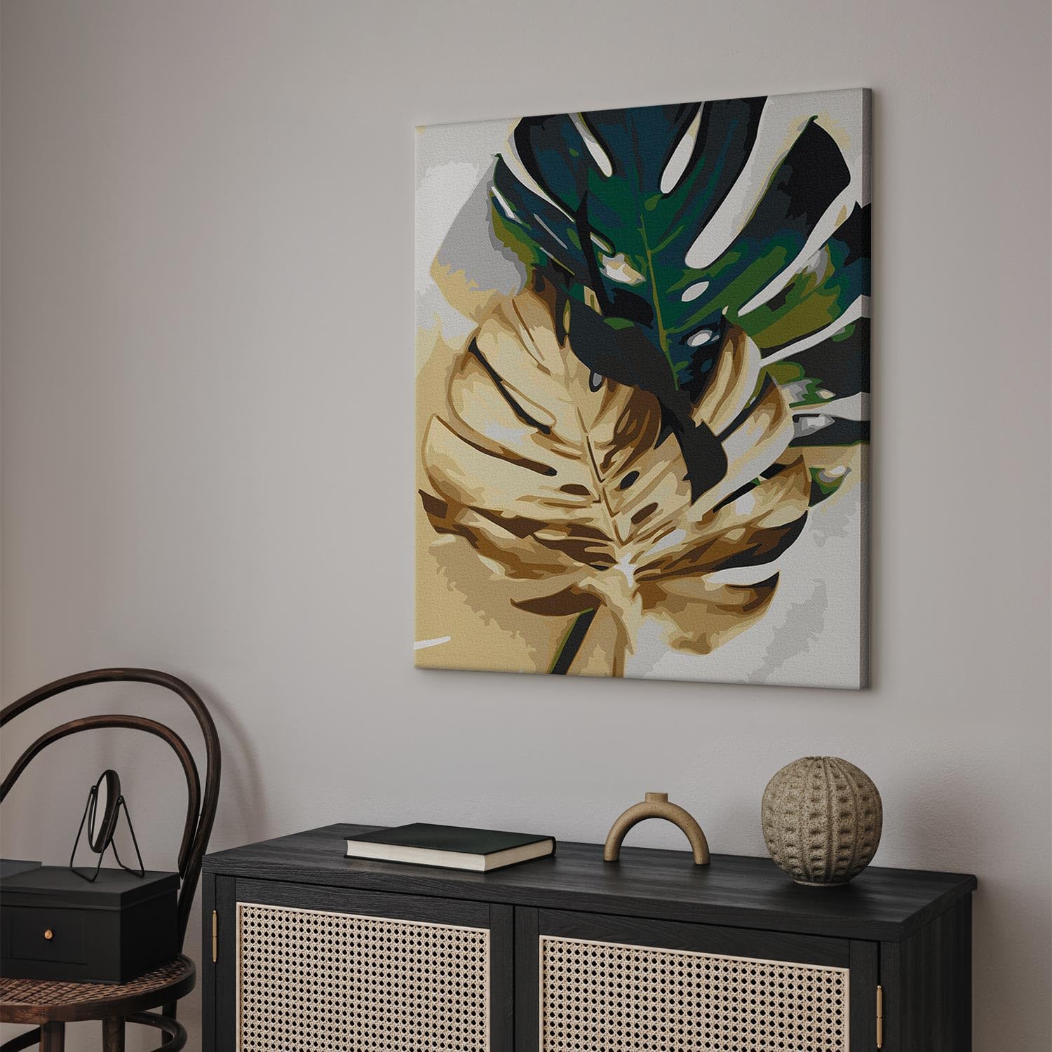 murando - Malen nach Zahlen Monstera tropische Blätter Natur, 40x50 cm