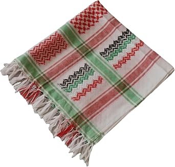 Palestine Flag, Polyester Palestinian Scarf With Jacquard Andtassel Colorful Arab Scarf Ethnic Printed Palestine Keffiyeh For Daily Wearing Decor