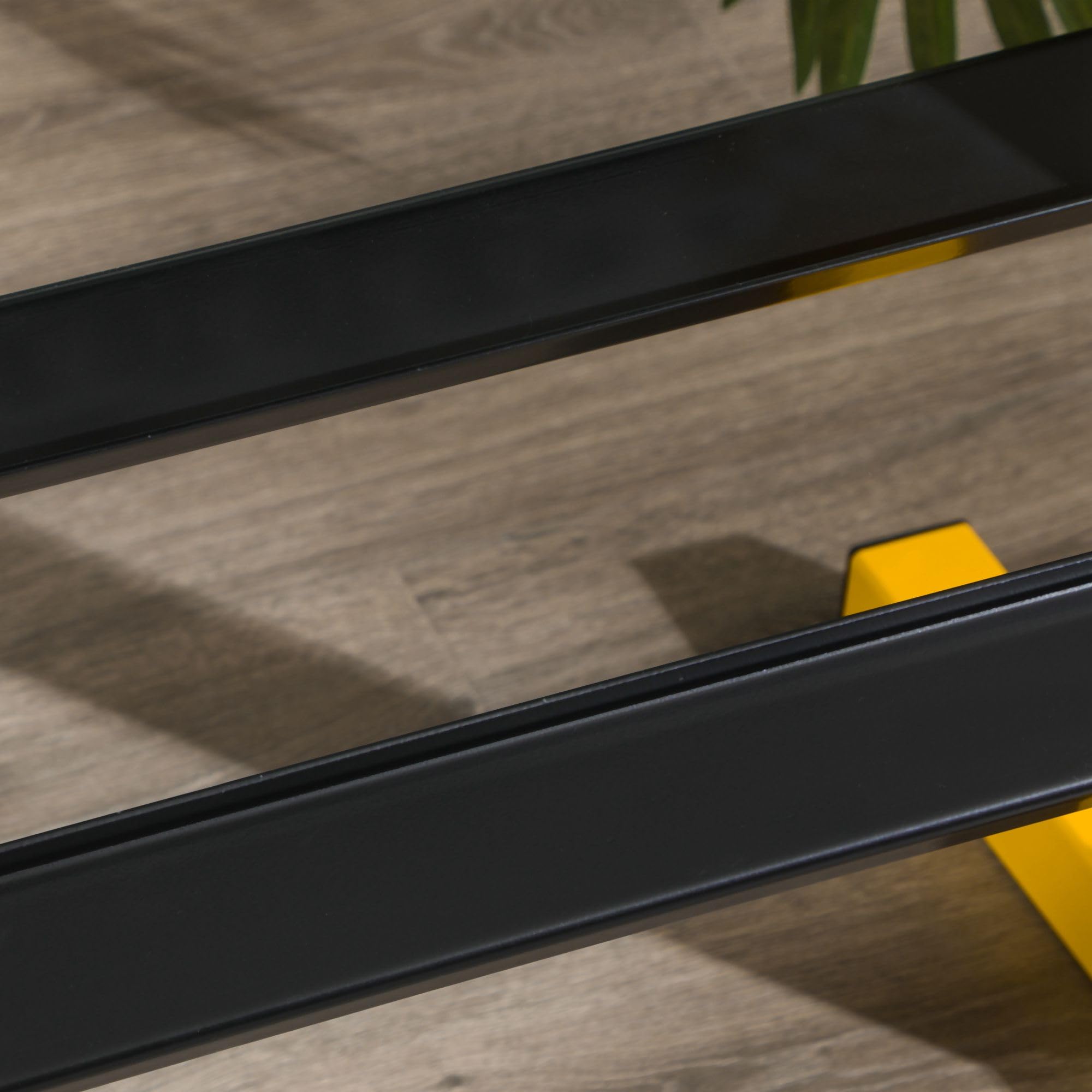 SPORTNOW Supporto per manubri a 2 livelli, supporto per bilanciere fino a 270 kg, supporto per sollevamento pesi, allenamento di forza, acciaio, giallo, nero, 92,5 x 50,5 x 80,5 cm