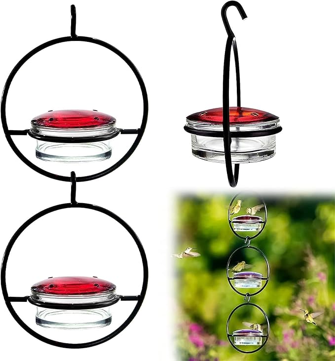 Beautiful Circular Hanging Hummingbird Feeder, Hummingbird