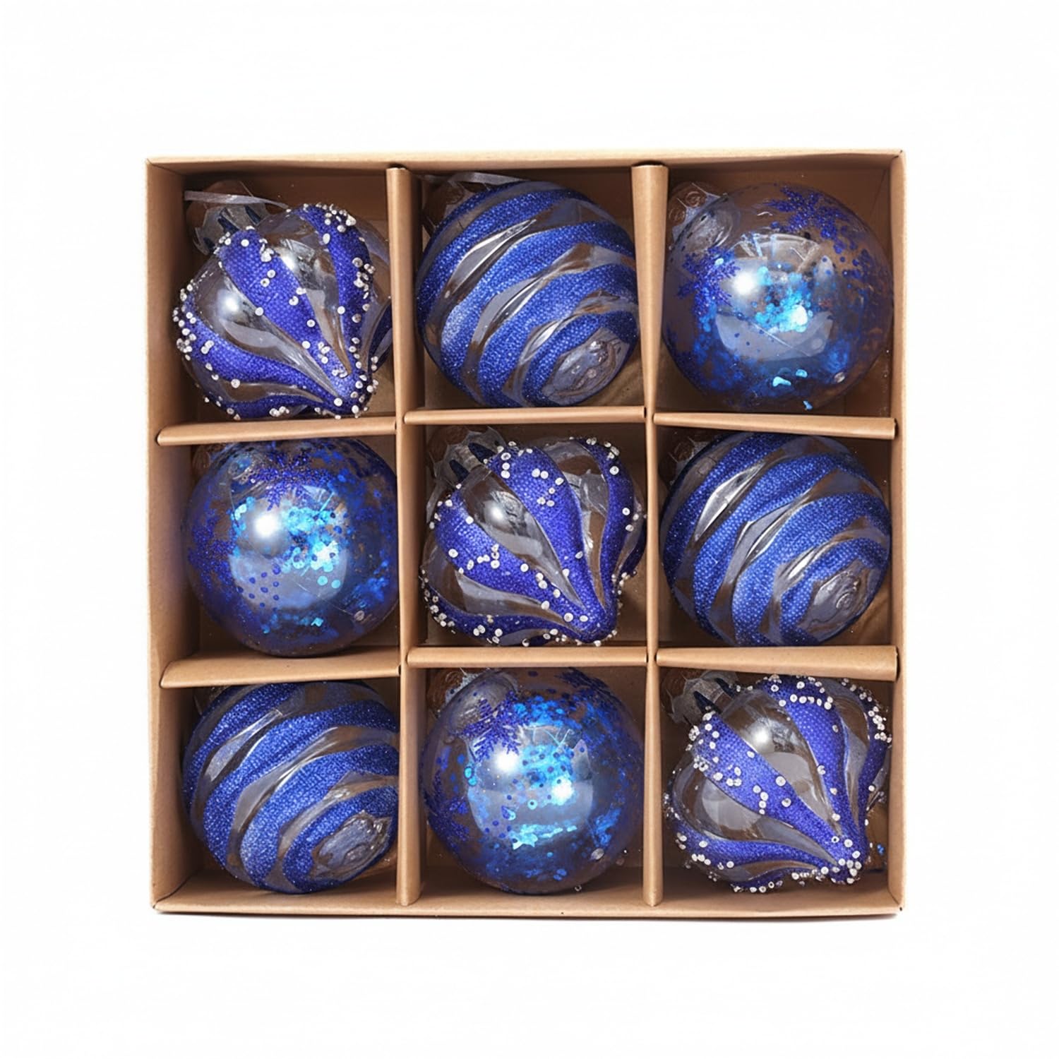 Boule de Noël XXL bleue pour créer une ambiance magique sur votre grand sapin