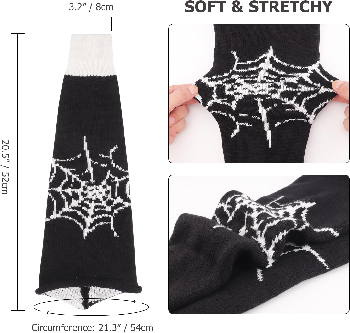 Y2K Knit Leg Warmers for Women Kawaii Leg Warmers Harajuku Long Leg Socks Cover Goth Lolita Winter Accessories - Image 2