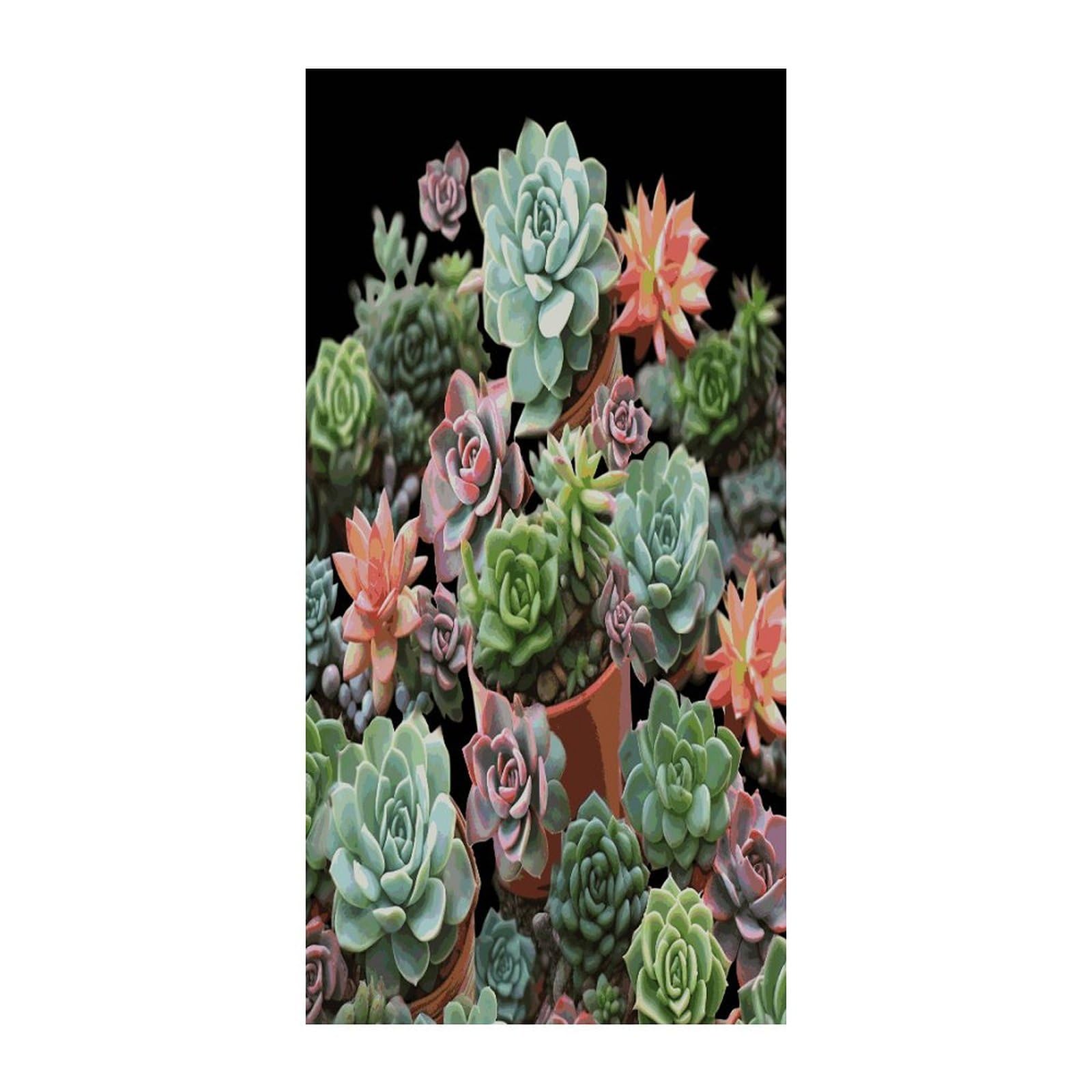 Fekiloot Style Succulents Door Curtain Room Divider Curtains
