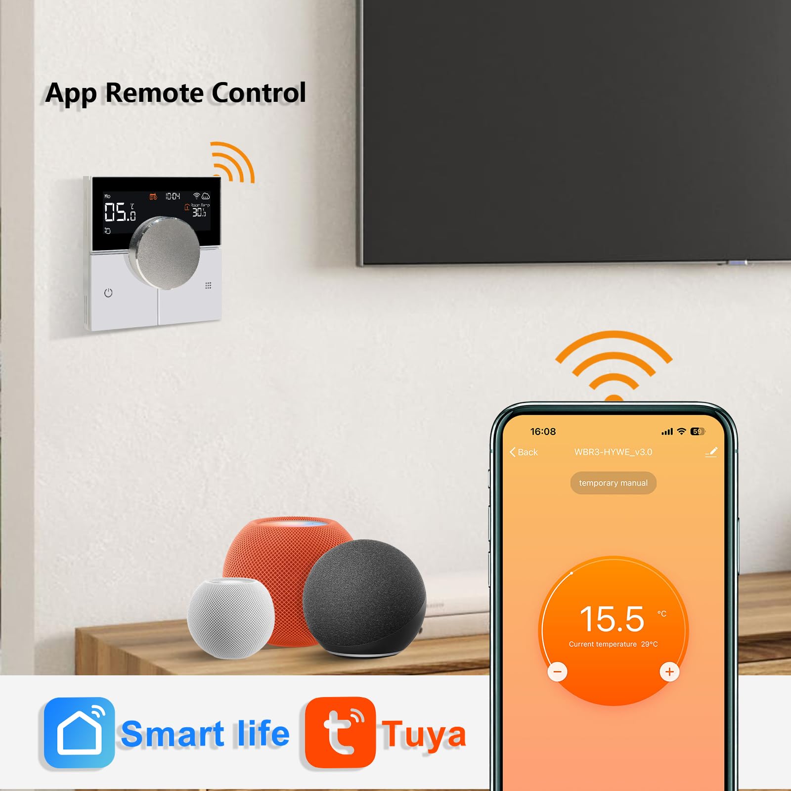 Calefaccion Wifi Termostato WiFi Para Suelo Radiante Compatible