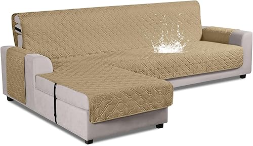 Miniatura 19 de VANSOFY Fundas de sofá modulares mejoradas, 100 % impermeables, en forma de L, reversible, para sofá seccional, funda protectora para mascotas, Gris