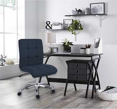 Realspace X-Cross 48 W Computer Desk with File Cabinet, Black