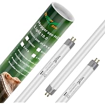 3-Pack UVB Reptile Light 10.0 Bulb 24W T5 Fluorescent Desert Lamp UVA for Bearded Dragon Tortoise Reptile & Amphibian