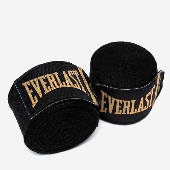 Everlast Elite Boxing Hand Wraps 180 Black/Gold