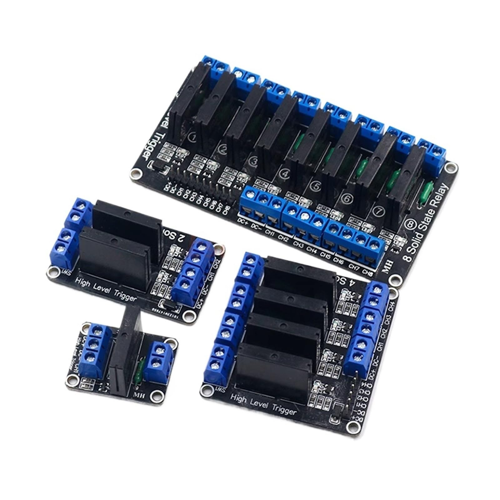 5V 1 2 4 8 SSR G3MB-202P moduł przekaźnika półprzewodnikowego 240 V 2 A wyjście z rezystancyjnym bezpiecznikiem zestaw DIY (8 kanałów)