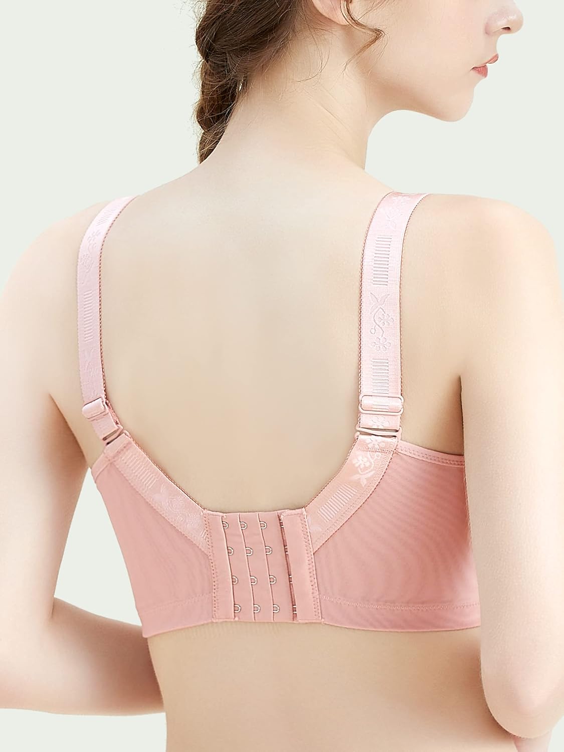 AILIVIN Wireless Full Figure Plus Size Minimizer Lightly Lined Cups Womens Bra - Image 3