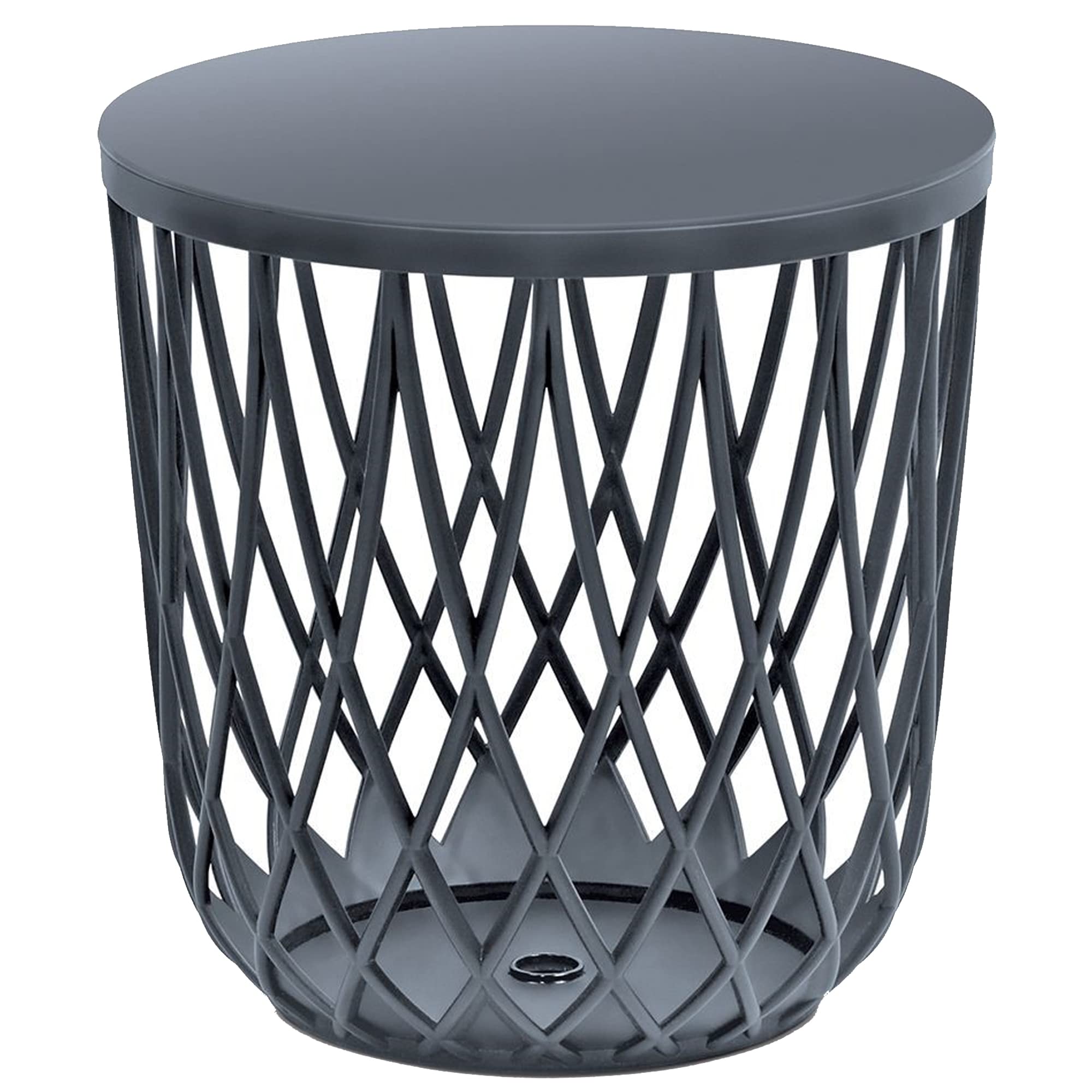 Cesta de jardín soporte - mesa auxiliar decorativa UNIQUBO 55L., dimensiones (mm) 447x447x450, color Antracita