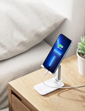 UGREEN Katlanabilir Telefon Tutacağı iPhone ile Uyumlu Galaxy Redmi Huawei (Beyaz)