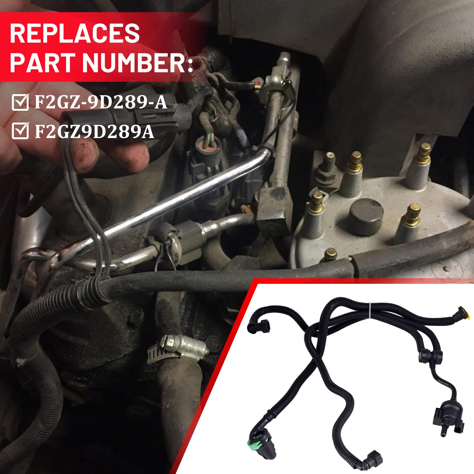 F2GZ9D289A Vapor Canister Purge Valve, Tube Assembly Fuel Vapour