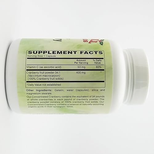 Miniatura 2 de Holly Hill Health Foods, Cran-Max Arándano Concentrado 400 MG, 120 Cápsulas