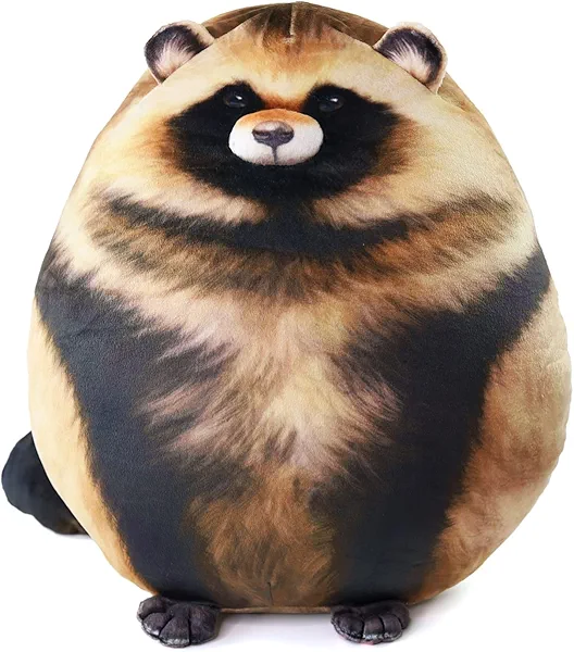 Raccoon Plush, Raccoon Stuffed Animal, Cute Plushies for Girls, Soft Plush Pillow, Kitten Plush Throw Pillow Doll Big Plush Toy Decoration Doll Gift for Kids Boys Birthday (Medium 12inch)