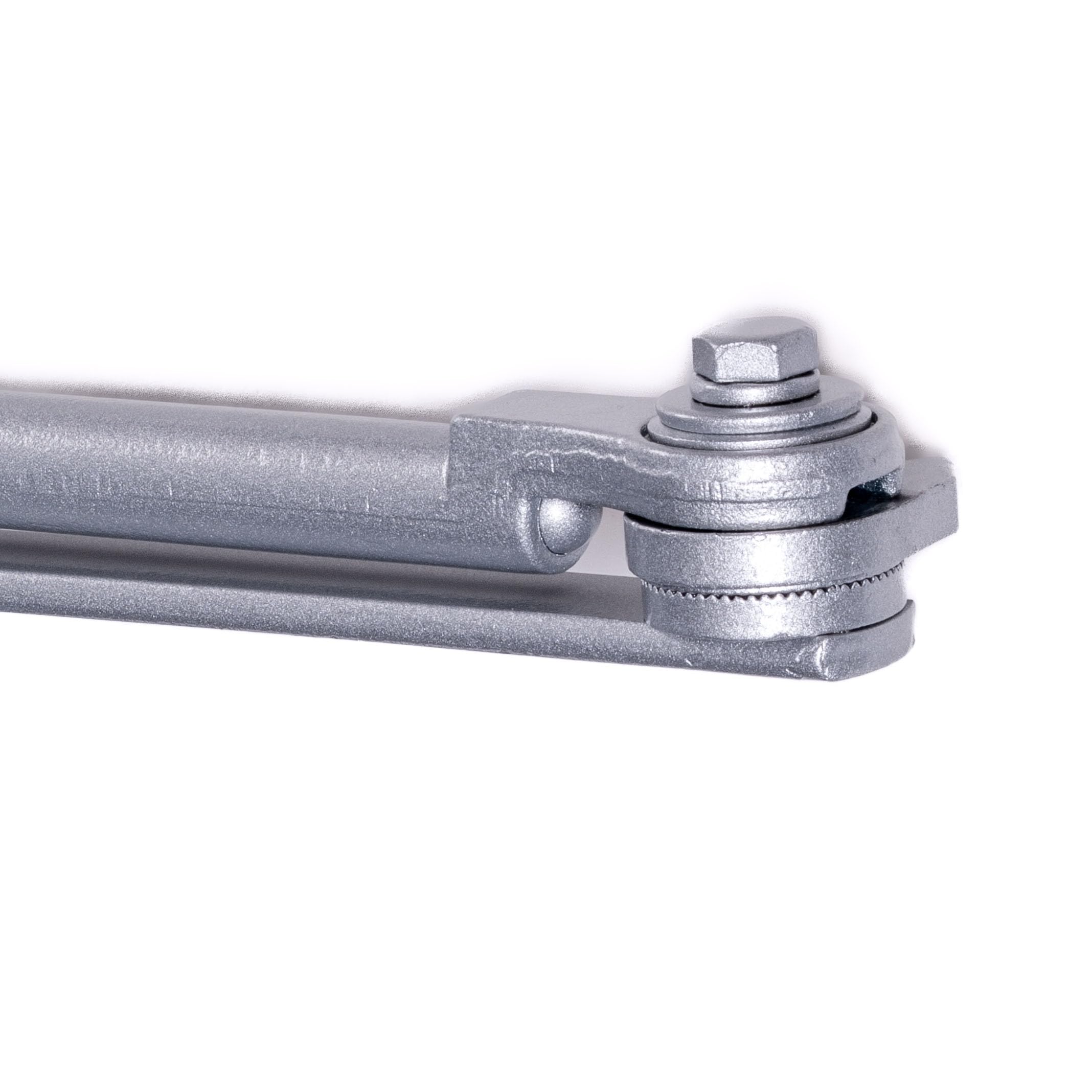 CISA Serie 604 - Chiudiporta a Cremagliera con Arresto 16046103097 - Chiudiporta con Velocità di chiusura Regolabile - Finitura Grigio Alluminio - Per Porte Max 85 kg