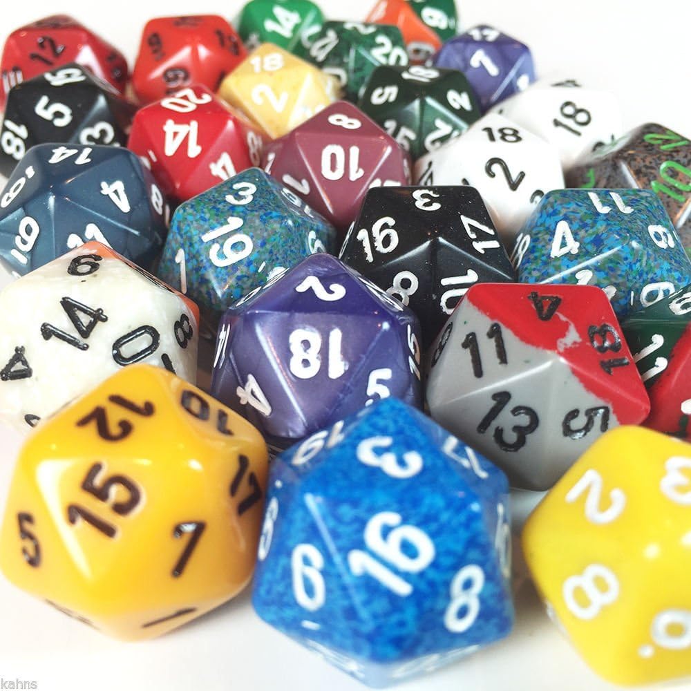 Chessex Random Set of d20 Dice - 1/4 pound