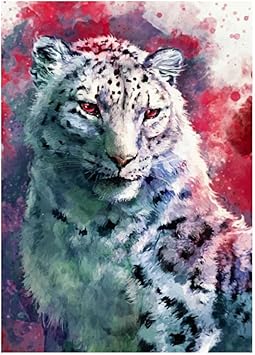 Amazon Co Jp ウォールアート画像プリント抽象ユキヒョウキャンバス絵画レトロポップアートモジュラー画像家の装飾 40x50cm フレームレス ホーム キッチン