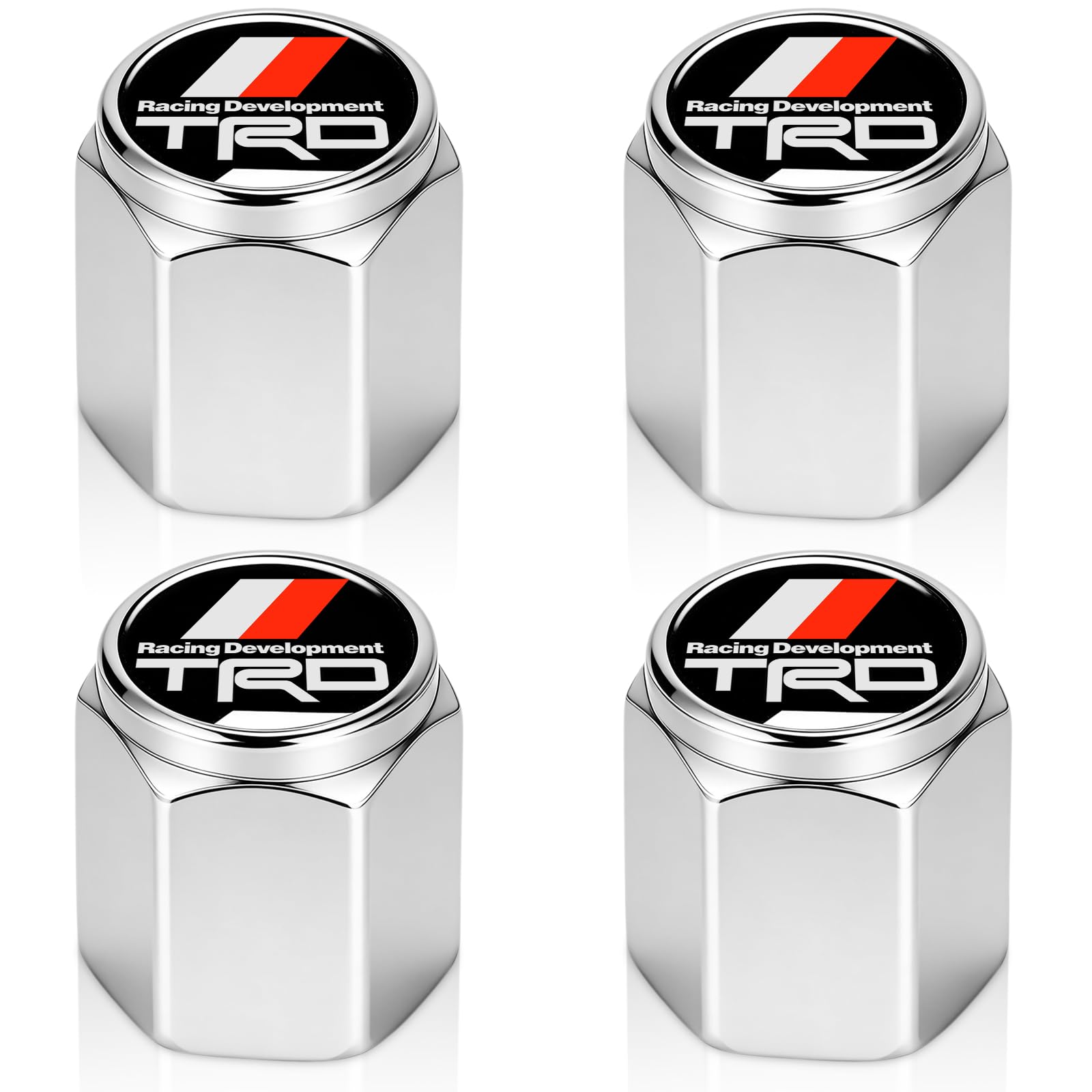 Tire Valve Stem Cap Cover Compatible for Mercedes Benz Series Belt O-Ring Seal tire Valve caps Silver 4 Pcs — view 8