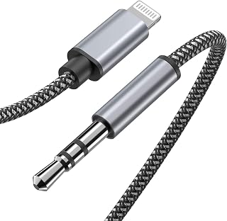 Aux Cord for iPhone, [Apple Mfi Certified] iPhone Headphones Jack iPhone to car 3.5mm Stereo Cord, Lightning to aux Adapter Compatible with iPhone 14/14Pro/13/13 Pro/13 Pro Max/12