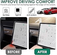 Vista 2 de Marco protector de pantalla compatible con Tesla Model 3 Modelo Y 2024 2023 2022 2021 2020 2019 cubierta protectora de borde de pantalla cubierta