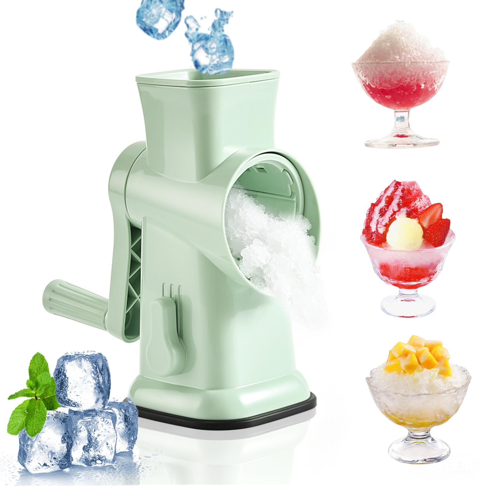 Slushie Maker, FainFun Ice Crusher mit 45°-Doppelklingen und stabilem Saugnapf, Hocheffizient und Arbeitssparend, Slush Maschine geeignet für Camping, Cocktails, Eiskaffee und Desserts