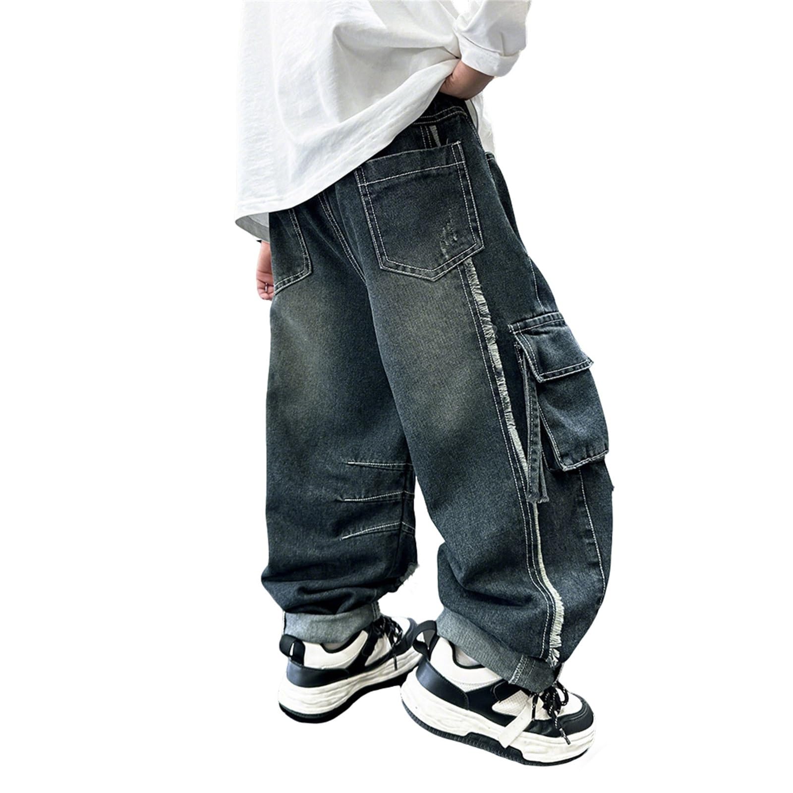 Genérico Vaqueros Niño - Pantalones Vaqueros Térmicos De Invierno con Forro Polar para Niños Pantalones Vaqueros Gruesos Y Cálidos para Jugar Al Aire Libre En Climas Fríos