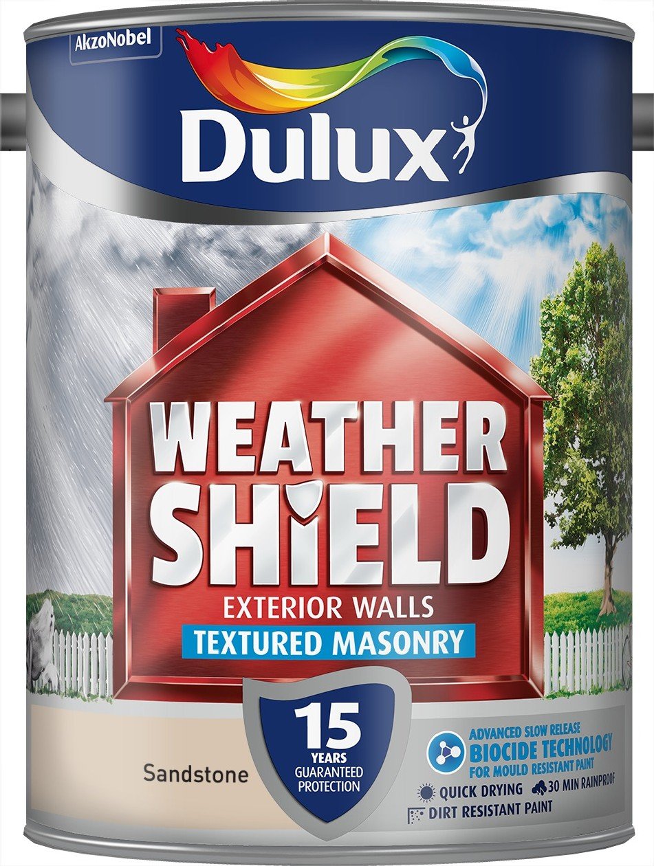 Dulux Sandstone Weathershield Textured Masonry Paint - 5L