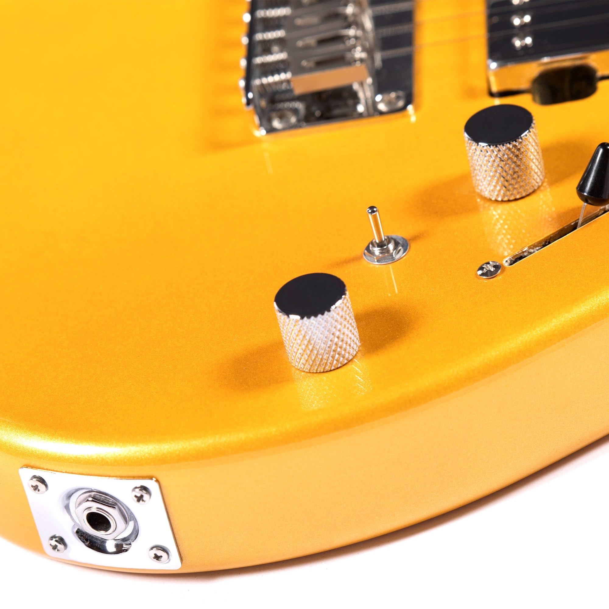 Chitarra Elettrica Per Pratica Set Chitarra Elettrica Jazz A 6 Corde E 22 Tasti(Gold)
