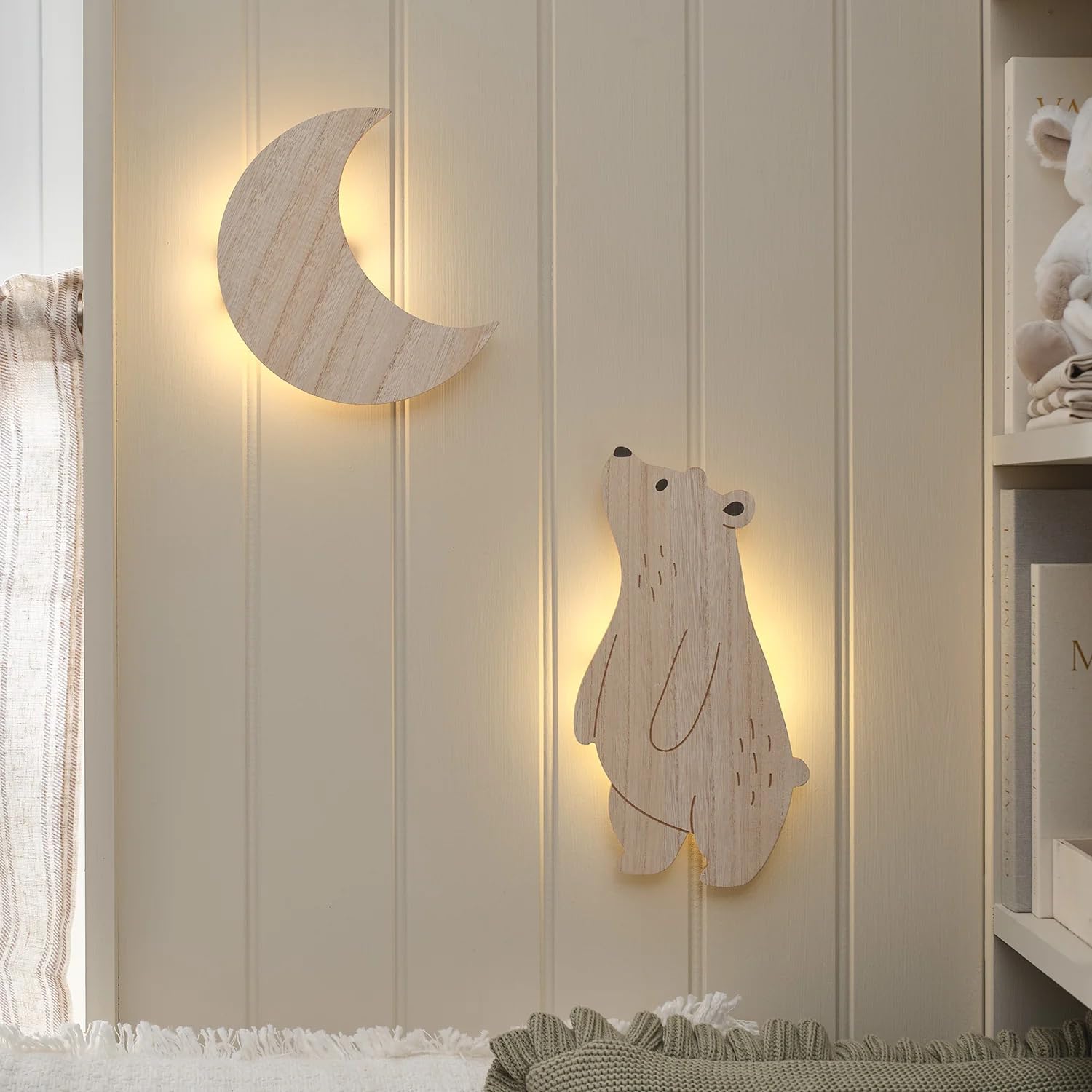 Bear & Moon Children's Wall Light Bundle