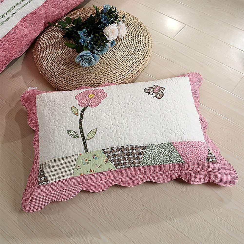 Amazon｜キルティングパッチワークベッドカバーセット綿100％、枕