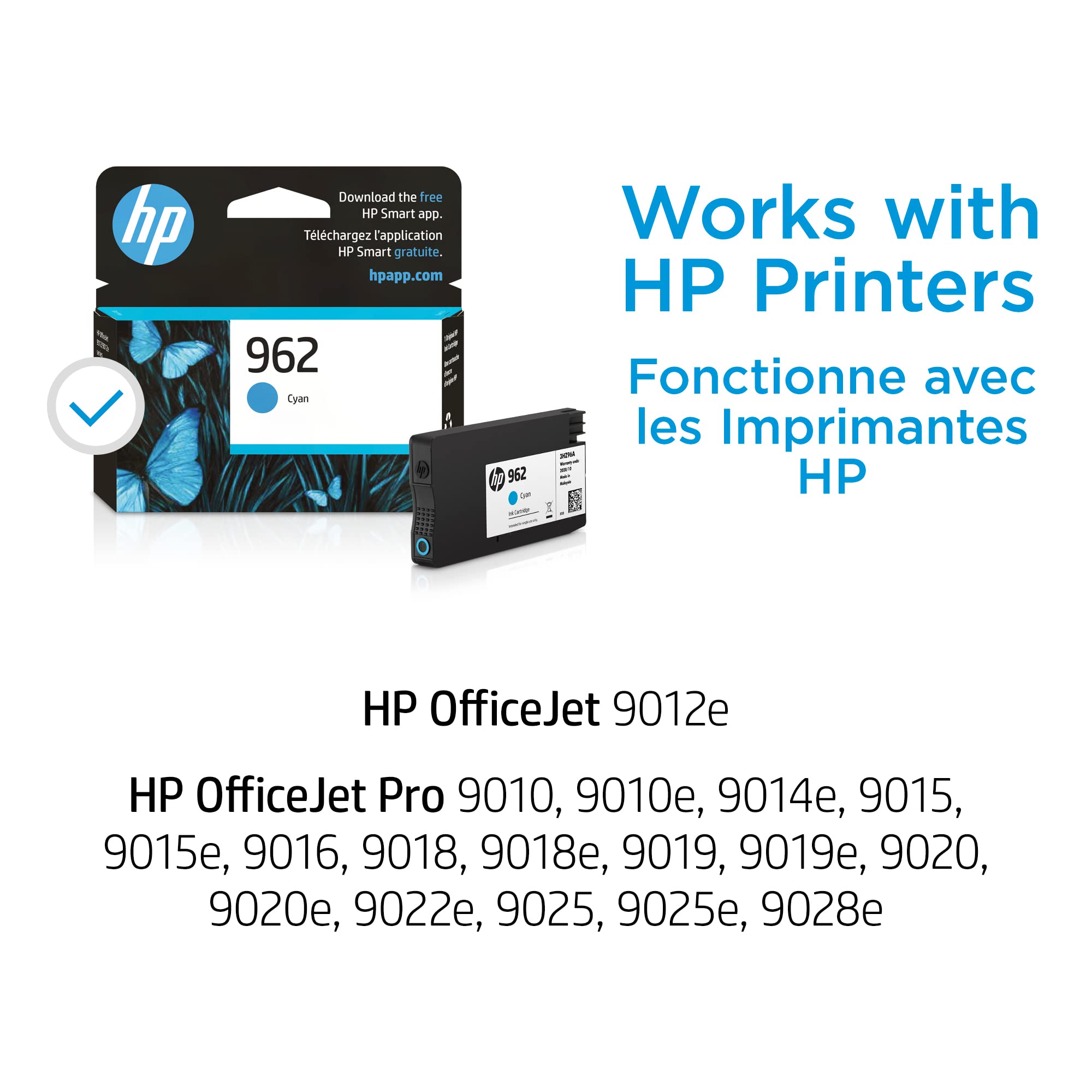 HP 962 | Ink Cartridge | Cyan | 3HZ96AN 