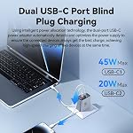 Nubia REDMAGIC 80W USB C Bloc du chargeur, 3 Port GaN Chargeur Chargeur de tablette pliable Chargeur mural compact pour MacBook Pro/Air, Dell XPS, Pixel, Galaxy S26 S25, iPhone 17/16/15 Series et plus encore
