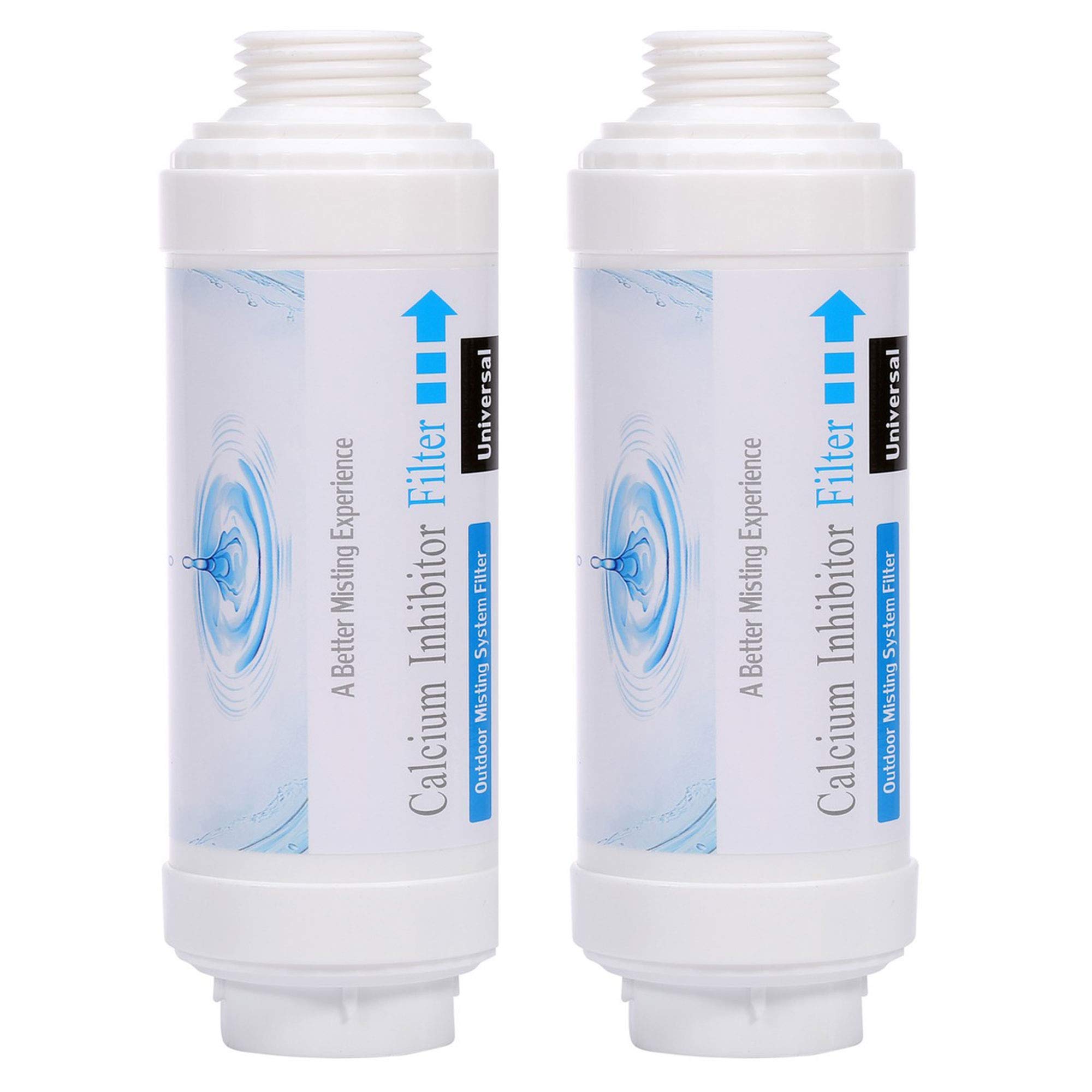 CozyCabin Paquete de 2 filtros inhibidores de calcio para el aire libre, sistema de nebulización para evitar que las boquillas se atasquen para jardín, patio, Mister